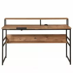 Red Living Schreibtisch Liroi - Kiefer Dekor / Schwarz -Büromöbel Verkaufsgeschäft 1000306672 211115 13565600670 DETAILS P000000001000306672