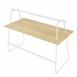 Loftscape Schreibtisch Crystal - (inkl. LED-Beleuchtung) - Weiß / Akazie Dekor