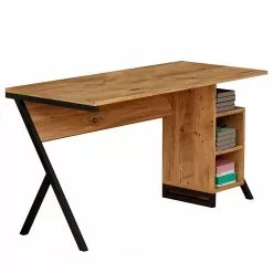 Red Living Schreibtisch Jeriba - Asteiche Dekor / Schwarz