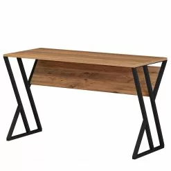 Red Living Schreibtisch Julio - Asteiche Dekor / Schwarz