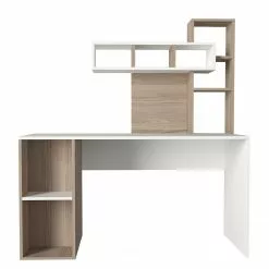 Loftscape Schreibtisch-Kombination Juri - Weiß / Eiche Sonoma Dekor -Büromöbel Verkaufsgeschäft 1000306698 211115 13563400641 DETAILS P000000001000306698