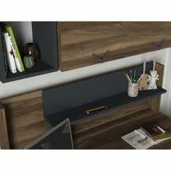 Red Living Schreibtisch-Set Kesia (2-teilig) - Walnuss Dekor / Anthrazit -Büromöbel Verkaufsgeschäft 1000306700 211115 13562100624 DETAILS P000000001000306700