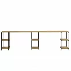 Red Living Doppelschreibtisch Collinee II - Eiche Dekor / Schwarz -Büromöbel Verkaufsgeschäft 1000306705 211115 13570700683 DETAILS P000000001000306705