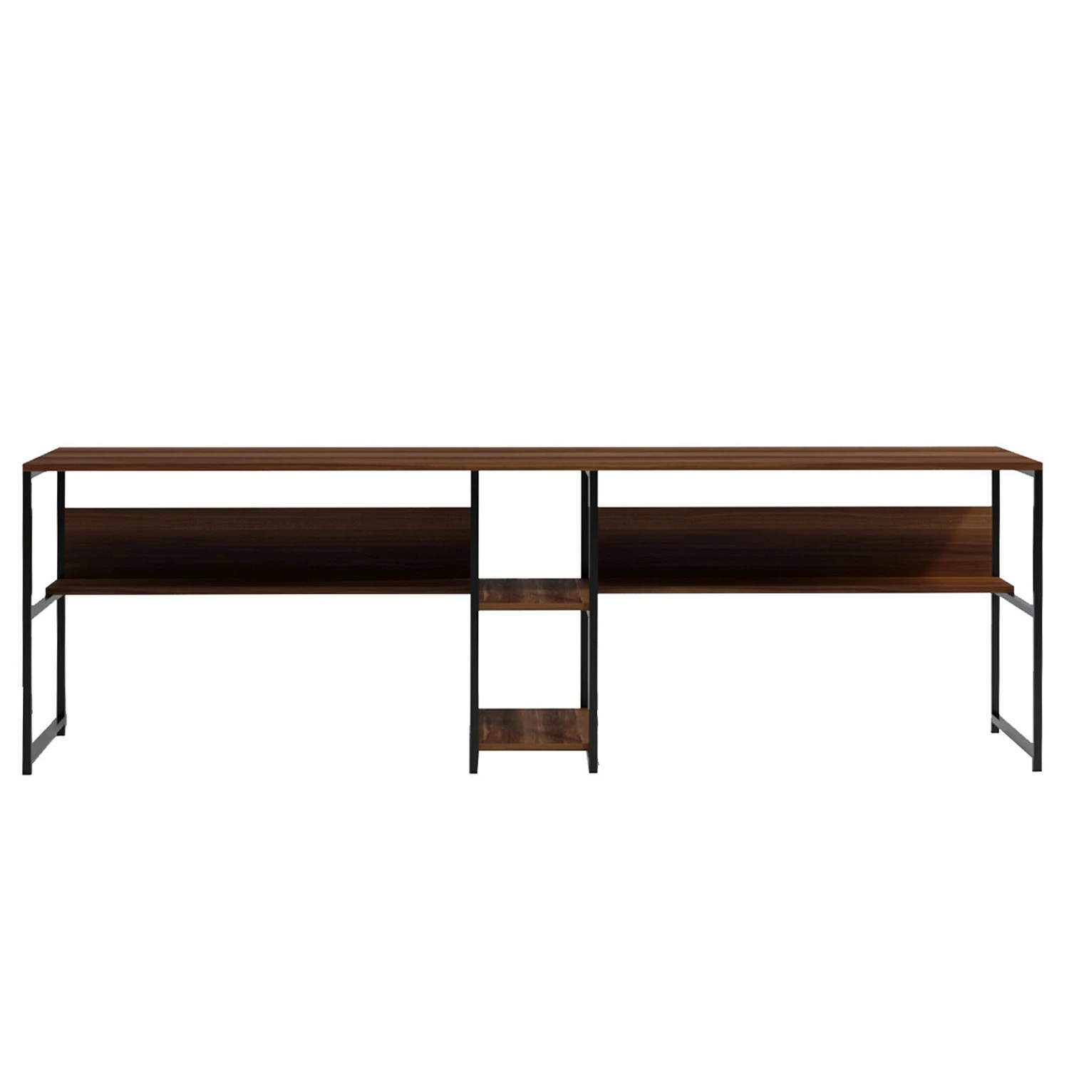 Red Living Doppelschreibtisch Collinee III - Walnuss Dekor / Schwarz 10 Red Living Doppelschreibtisch Collinee III - Walnuss Dekor / Schwarz – Bild 8