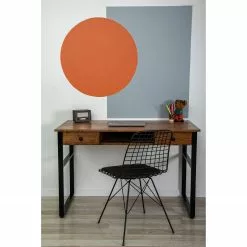 Red Living Schreibtisch Jerrold - Kiefer massiv / Aluminium - Kiefer Braun / Schwarz -Büromöbel Verkaufsgeschäft 1000306712 211115 13575400739 MOOD DETAILS P000000001000306712 mood