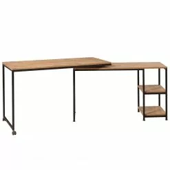 Red Living Schreibtisch Lissie - (schwenkbar) Kiefer Dekor / Schwarz -Büromöbel Verkaufsgeschäft 1000306713 211115 13580300759 DETAILS P000000001000306713