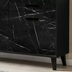 Jack & Alice Sideboard Fintel I - Marmor Schwarz Dekor / Schwarz 15 Jack & Alice Sideboard Fintel I - Marmor Schwarz Dekor / Schwarz -Büromöbel Verkaufsgeschäft 1000307050 211110 08234500082 DETAILS P000000001000307050