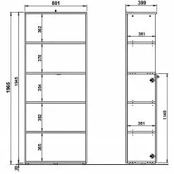 Germania Aktenschrank GW-Agenda III - Eiche Grandson Dekor / Graphit -Büromöbel Verkaufsgeschäft 1000307870 211109 161639000578 SKETCH DETAILS P000000001000307870 sketch