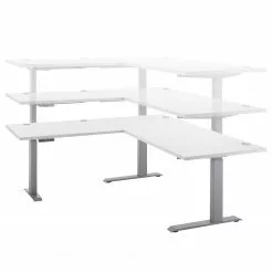 Fredriks Eckschreibtisch Toms - (Höhenverstellbar) - Lichtgrau / Grau -Büromöbel Verkaufsgeschäft 1000309502 211110 082121000057 DETAILS P000000001000309502