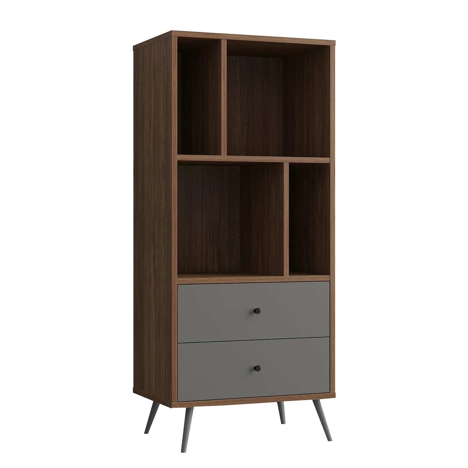 Loftscape Regal Sirkka I - Grau / Walnuss Dekor 3 Loftscape Regal Sirkka I - Grau / Walnuss Dekor