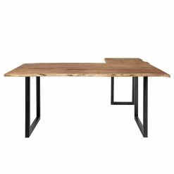 Ars manufacti Büroset Domme (4-teilig) - Akazie massiv / Eisen - Akazie / Anthrazit -Büromöbel Verkaufsgeschäft 1000310605 211117 16461200048 DETAILS P000000001000310605