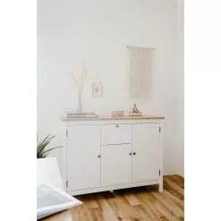 Ridgevalley Sideboard Bombita III - Weiß / Eiche Artisan Dekor -Büromöbel Verkaufsgeschäft 1000310613 211118 06055600057 MOOD DETAILS P000000001000310613 mood