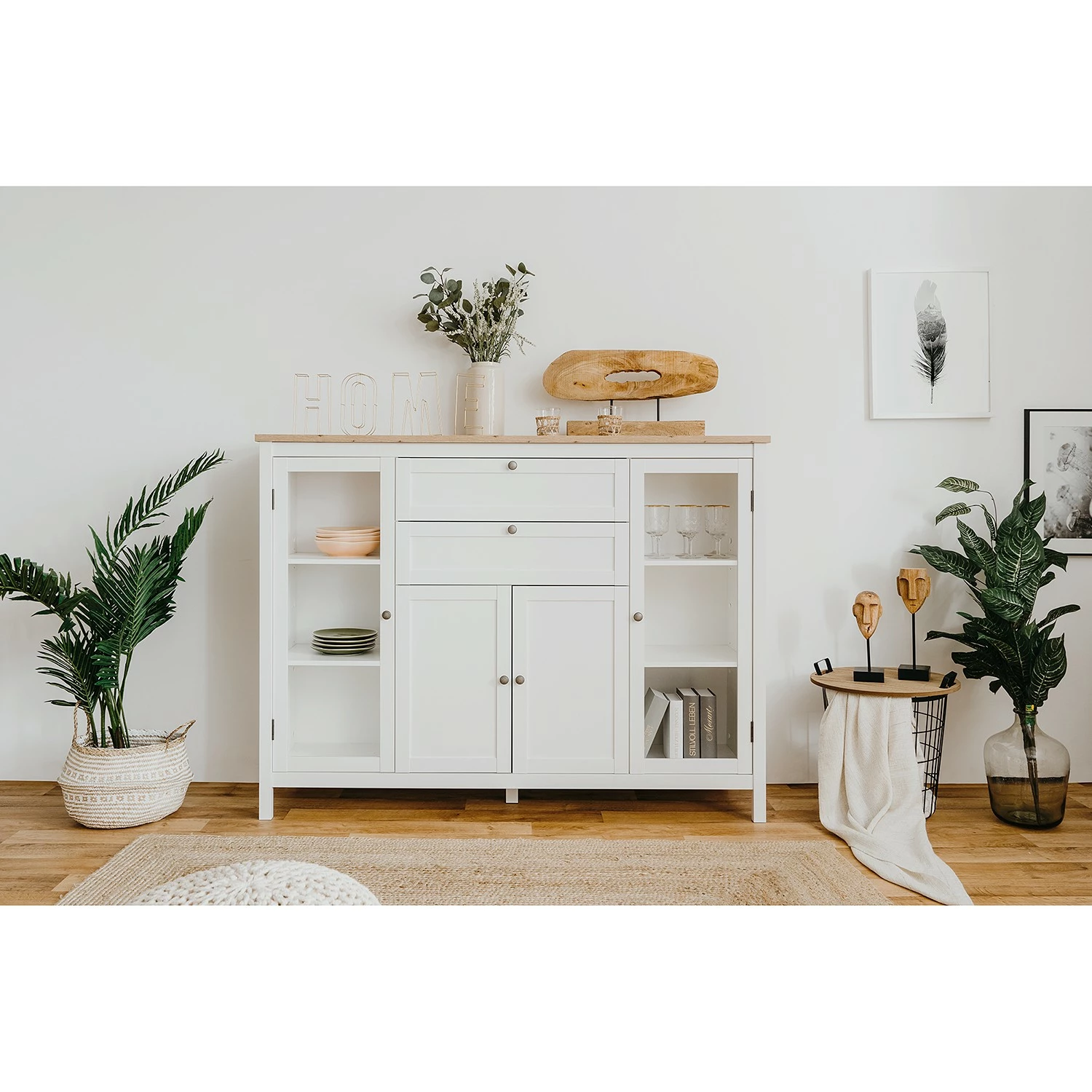 Ridgevalley Sideboard Bombita II - Weiß / Eiche Artisan Dekor 5 Ridgevalley Sideboard Bombita II - Weiß / Eiche Artisan Dekor – Bild 3