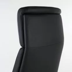 Fredriks Bürostuhl Weld - Echtleder / Walnuss Furnier / Metall - Schwarz / Walnuss / Aluminium -Büromöbel Verkaufsgeschäft 1000310647 220826 035 DETAILS P000000001000310647