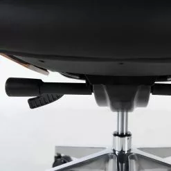 Fredriks Bürostuhl Weld - Echtleder / Walnuss Furnier / Metall - Schwarz / Walnuss / Aluminium -Büromöbel Verkaufsgeschäft 1000310647 220826 040 DETAILS P000000001000310647