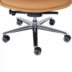 Fredriks Bürostuhl Zore - Kunstleder / Metall - Cognac / Aluminium 35 Fredriks Bürostuhl Zore - Kunstleder / Metall - Cognac / Aluminium -Büromöbel Verkaufsgeschäft 1000310651 220826 043 DETAILS P000000001000310651