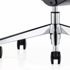 Fredriks Bürostuhl Mecco - Echtleder / Aluminium - Schwarz / Silber -Büromöbel Verkaufsgeschäft 1000312404 211130 13160400063 DETAILS P000000001000312404