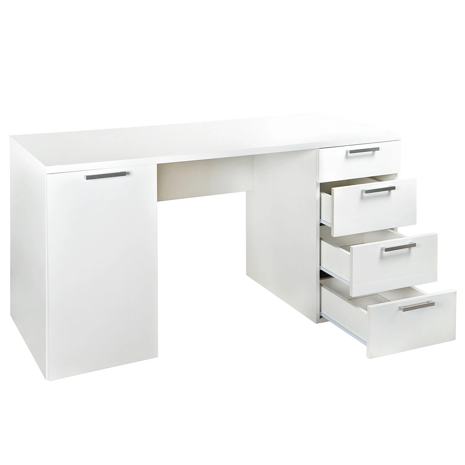 Fredriks Schreibtisch Lenora - Weiß / Silber 4 Fredriks Schreibtisch Lenora - Weiß / Silber – Bild 2