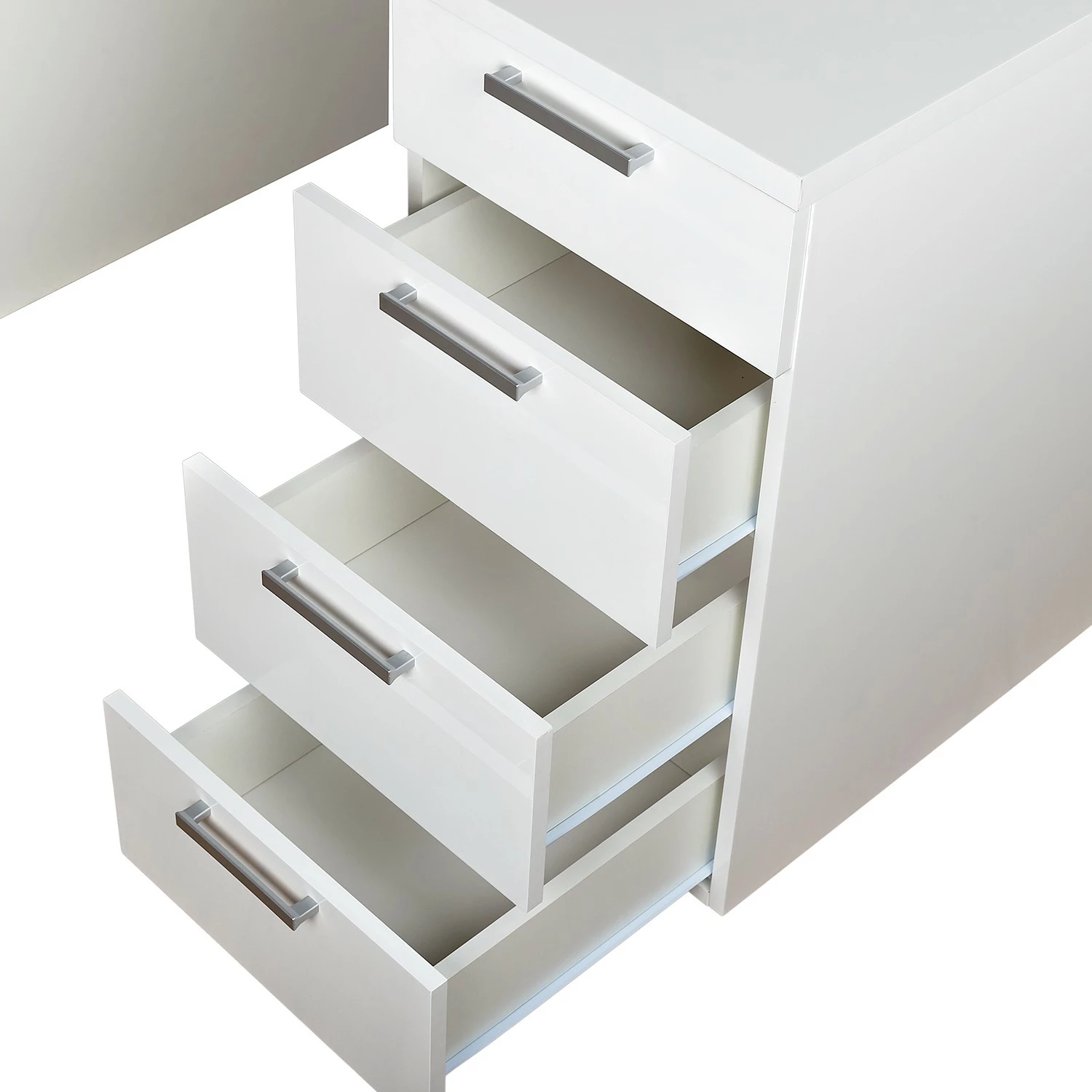 Fredriks Schreibtisch Lenora - Weiß / Silber 5 Fredriks Schreibtisch Lenora - Weiß / Silber – Bild 3