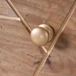 Schreibtisch Lennard I - Mango massiv / Eisen - Mango / Messing -Büromöbel Verkaufsgeschäft 1000315298 211214 16251100147 DETAILS P000000001000315298