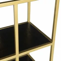 Jack & Alice Regal Nooble I - Mango massiv / Metall - Mango Schwarz / Gold -Büromöbel Verkaufsgeschäft 1000315440 220427 050 DETAILS P000000001000315440