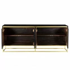 Jack & Alice Sideboard Nooble I - Mango massiv / Metall - Mango Schwarz / Gold 10 Jack & Alice Sideboard Nooble I - Mango massiv / Metall - Mango Schwarz / Gold -Büromöbel Verkaufsgeschäft 1000315452 220427 035 DETAILS P000000001000315452