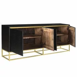 Jack & Alice Sideboard Nooble I - Mango massiv / Metall - Mango Schwarz / Gold 11 Jack & Alice Sideboard Nooble I - Mango massiv / Metall - Mango Schwarz / Gold -Büromöbel Verkaufsgeschäft 1000315452 220427 040 DETAILS P000000001000315452