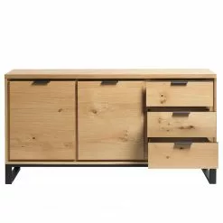 Loftscape Sideboard Limoges - Echtholzfurnier / Metall - Eiche / Schwarz -Büromöbel Verkaufsgeschäft 1000319435 220107 101929000121 DETAILS P000000001000319435