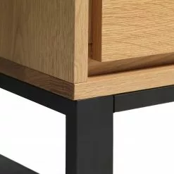 Loftscape Sideboard Limoges - Echtholzfurnier / Metall - Eiche / Schwarz -Büromöbel Verkaufsgeschäft 1000319435 220107 101929000127 DETAILS P000000001000319435