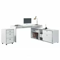 Trendteam Rollcontainer Infinity - Hochglanz Weiß / Chrom -Büromöbel Verkaufsgeschäft 1000325231 220118 14275900046 DETAILS P000000001000325231