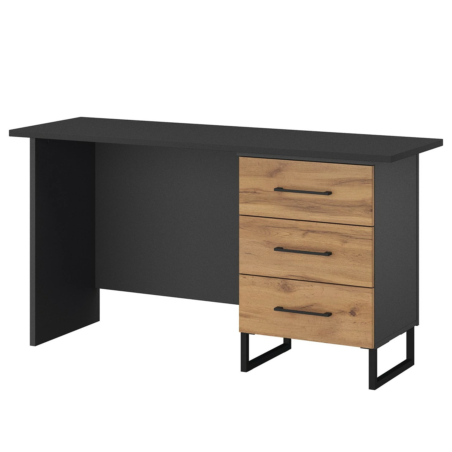 Rauch Orange Schreibtisch Butte - Eiche Artisan Dekor - Schublade rechts 3 Rauch Orange Schreibtisch Butte - Eiche Artisan Dekor - Schublade rechts