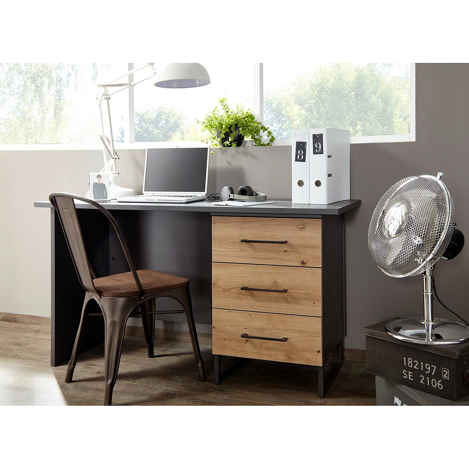 Rauch Orange Schreibtisch Butte - Eiche Artisan Dekor - Schublade rechts 6 Rauch Orange Schreibtisch Butte - Eiche Artisan Dekor - Schublade rechts – Bild 4