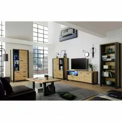 Red Living Regal Zagora - Asteiche Dekor / Schwarz -Büromöbel Verkaufsgeschäft 1000329408 220203 154841000020 MOOD DETAILS P000000001000329408 mood