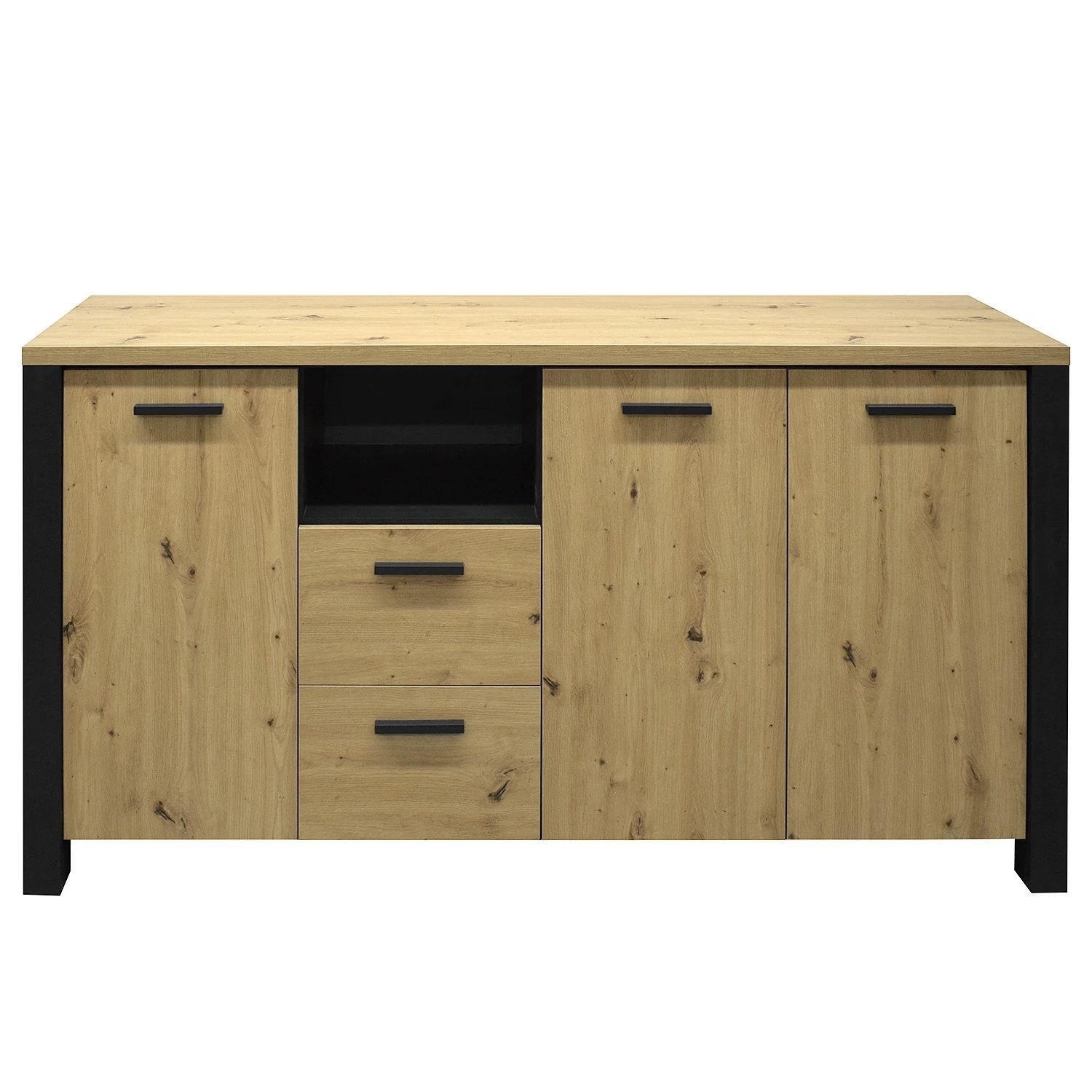 Red Living Sideboard Zagora - Asteiche Dekor / Schwarz 5 Red Living Sideboard Zagora - Asteiche Dekor / Schwarz – Bild 3