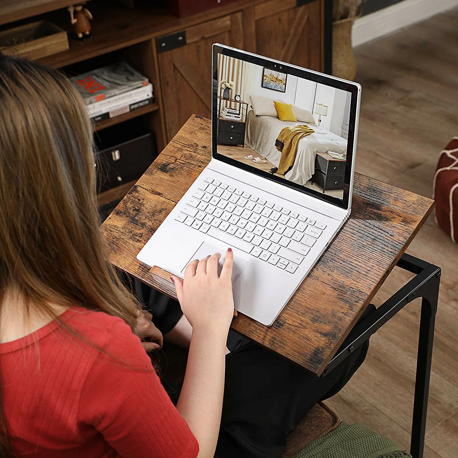 Red Living Laptoptisch Buxy - Eiche Rustikal Dekor / Schwarz 8 Red Living Laptoptisch Buxy - Eiche Rustikal Dekor / Schwarz – Bild 6