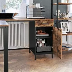 Red Living Eckschreibtisch Buxy IV - Eiche Rustikal Dekor / Schwarz -Büromöbel Verkaufsgeschäft 1000330253 220204 13344200022 MOOD DETAILS P000000001000330253 mood