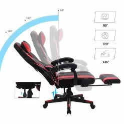 Loftscape Gaming Chair Moco XXL - Schwarz / Rot -Büromöbel Verkaufsgeschäft 1000330267 220204 1334450060 DETAILS P000000001000330267