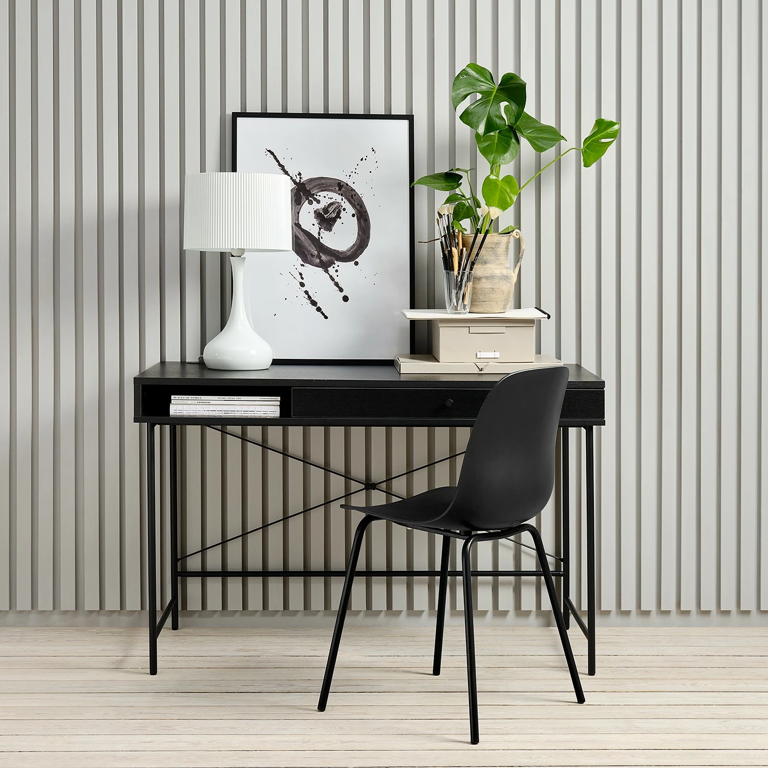 Loftscape Schreibtisch Palermo - Metall - Schwarz 4 Loftscape Schreibtisch Palermo - Metall - Schwarz – Bild 2