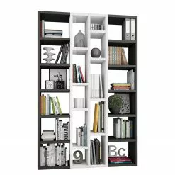 Loftscape Regal Emporior XXI - Eiche Schwarzbraun Dekor / Hochglanz Weiß