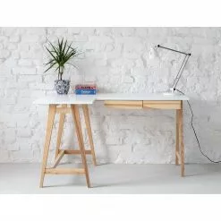 Mørteens Eckschreibtisch Ophelia - Weiß - Breite: 135 cm - Schublade rechts -Büromöbel Verkaufsgeschäft 1000332519 220211 022 MOOD DETAILS P000000001000332519 mood