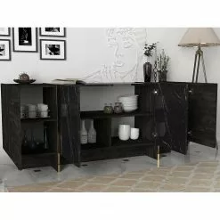Loftscape Sideboard Vidal - Marmor Schwarz Dekor / Gold -Büromöbel Verkaufsgeschäft 1000333728 220302 022 MOOD DETAILS P000000001000333728 mood