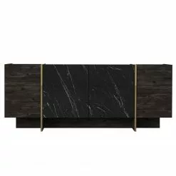 Loftscape Sideboard Vidal - Marmor Schwarz Dekor / Gold -Büromöbel Verkaufsgeschäft 1000333728 220302 030 DETAILS P000000001000333728