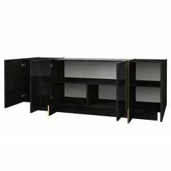 Loftscape Sideboard Vidal - Marmor Schwarz Dekor / Gold -Büromöbel Verkaufsgeschäft 1000333728 220302 031 DETAILS P000000001000333728