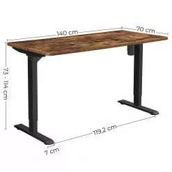 Fredriks Schreibtisch Viana - (Höhenverstellbar) - Altholz Dekor - Breite: 140 cm -Büromöbel Verkaufsgeschäft 1000337266 220224 500 SKETCH DETAILS P000000001000337266 sketch