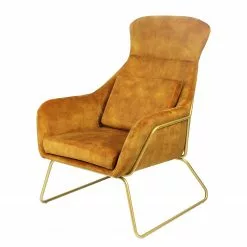 Norrwood Relaxsessel Tirana - Samt - Gold