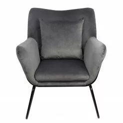 Norrwood Relaxsessel Tizio - Samt - Grau -Büromöbel Verkaufsgeschäft 1000339564 220329 030 DETAILS P000000001000339564