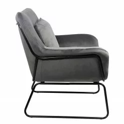 Norrwood Relaxsessel Tizio - Samt - Grau -Büromöbel Verkaufsgeschäft 1000339564 220329 040 DETAILS P000000001000339564
