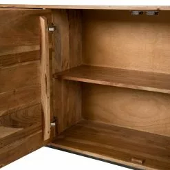 Ars manufacti Sideboard Woodson II - Akazie massiv / Metall - Akazie Hellbraun -Büromöbel Verkaufsgeschäft 1000339802 220311 048 DETAILS P000000001000339802