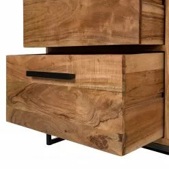 Ars manufacti Sideboard Woodson II - Akazie massiv / Metall - Akazie Hellbraun -Büromöbel Verkaufsgeschäft 1000339802 220311 050 DETAILS P000000001000339802