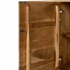 Ars manufacti Sideboard Woodson II - Akazie massiv / Metall - Akazie Hellbraun -Büromöbel Verkaufsgeschäft 1000339802 220311 055 DETAILS P000000001000339802